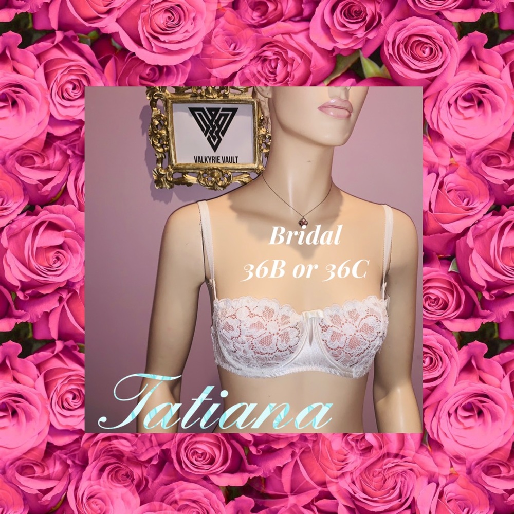 36B or 36C - Bridal Lacey Balconette Bra